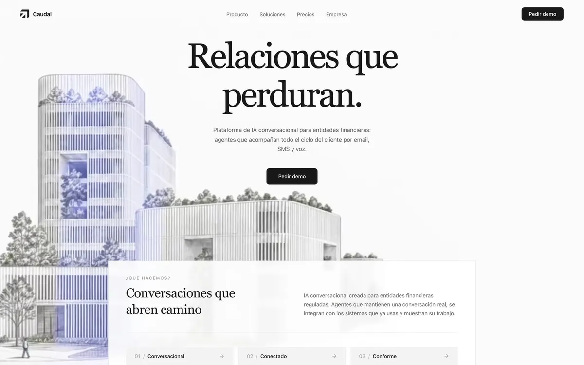 Web Caudal — Banca y servicios financieros