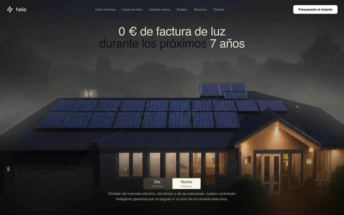 Web Helia — Energía solar y renovables
