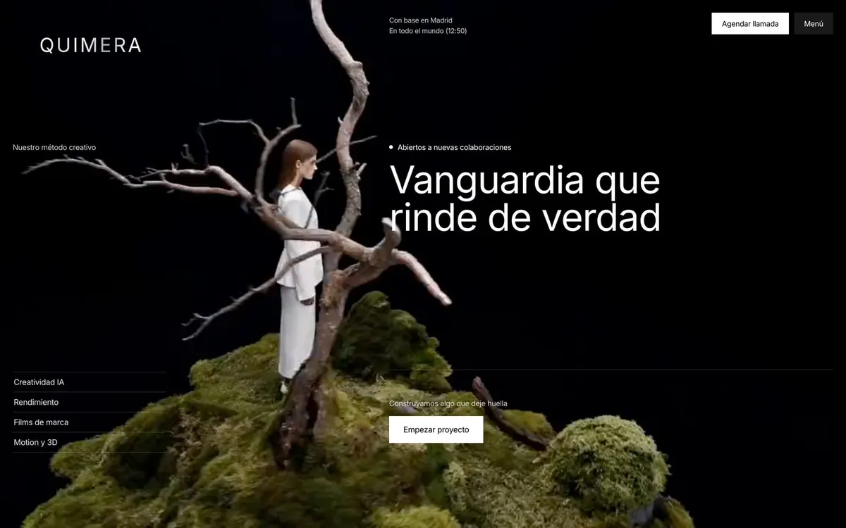 Web Quimera — Estudios creativos y productoras audiovisuales