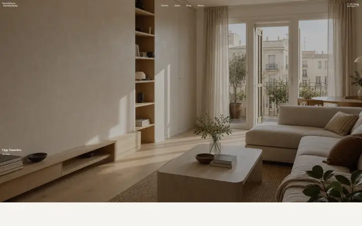Tema Away, ejemplo de diseño web para hoteles y alojamientos