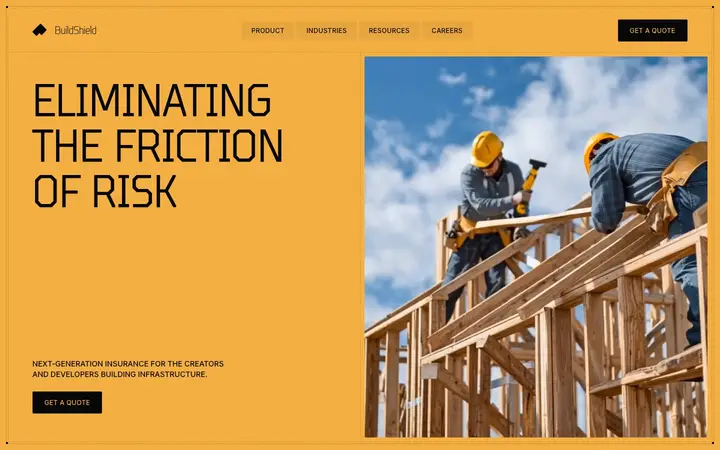 Tema BuildShield, ejemplo de diseño web para reformas y construcción