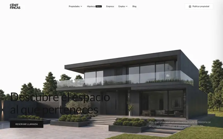 Demo Cénit, web para inmobiliaria de lujo y cartera residencial