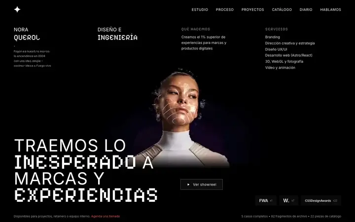 Tema Fogón, ejemplo de diseño web para autónomos y emprendedores