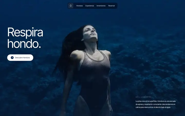 Tema Hondura, ejemplo de diseño web para gimnasios y deporte