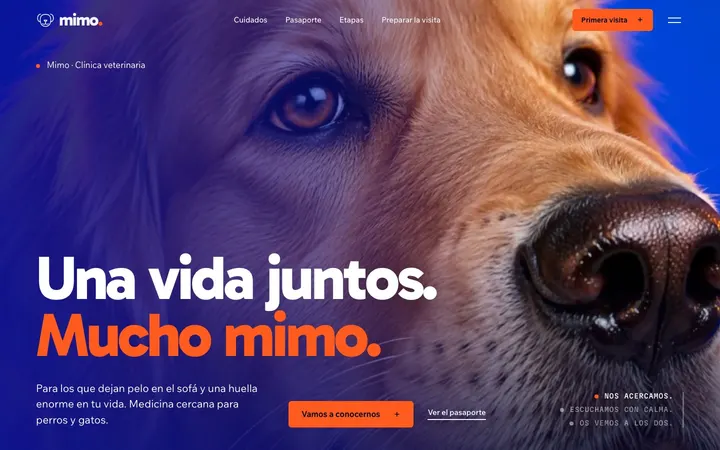 Tema Mimo, ejemplo de diseño web para clínicas veterinarias