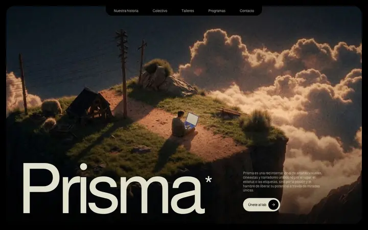 Tema Prisma, ejemplo de diseño web para estudios y agencias