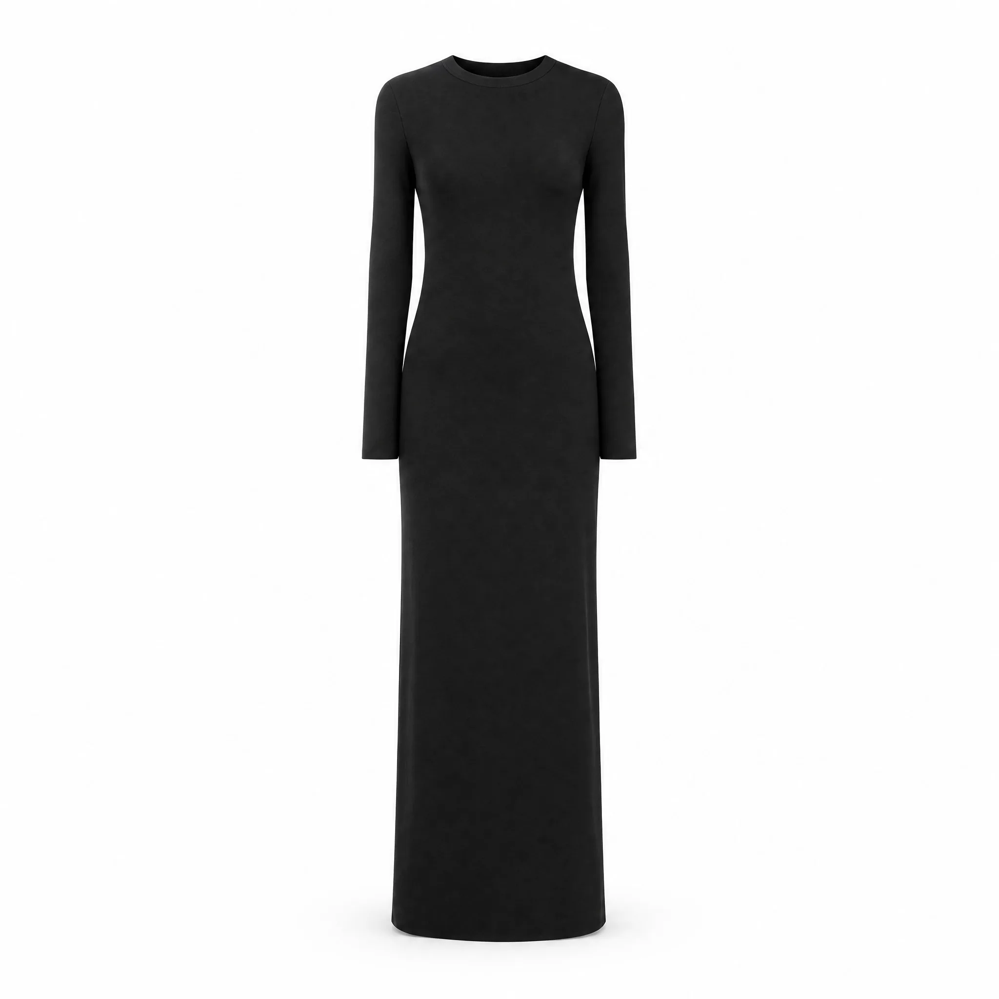 Vestido negro de silueta columna