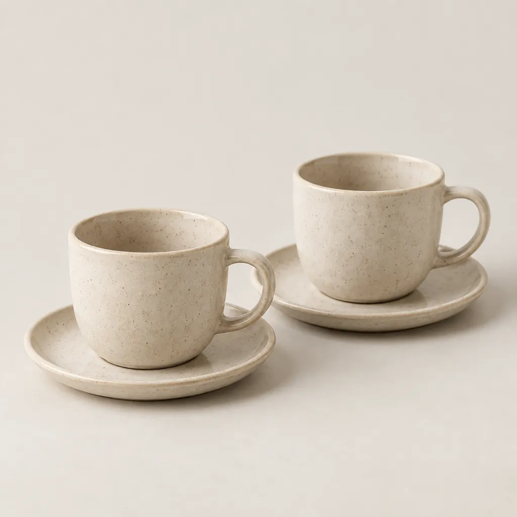 Pareja de tazas de gres Ronda, fotografía de producto